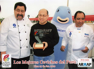 Mejor Cebichería de San Isidro otorgado por la Asociación Marina de Restauradores Peruanos ARMAP